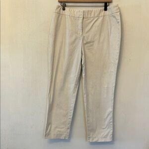 Loft Textured Light Beige patterned ankle pants Size 10 EUC